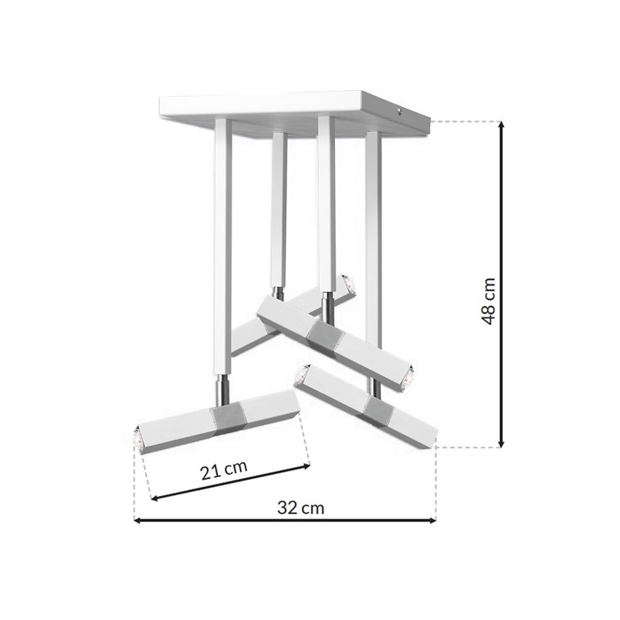 LED Lestenec na drogu CASTRO 4xG9/7W/230V