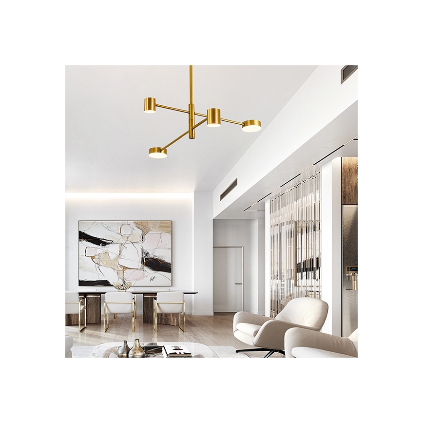 LED Lestenec na drogu LED/24W/230V 3000K zlata