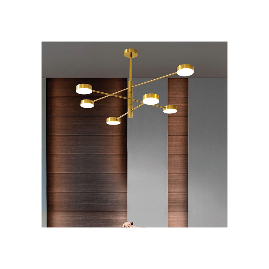 LED Lestenec na drogu LED/30W/230V 3000K zlata