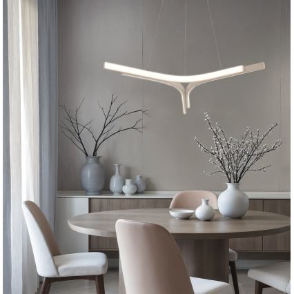 LED lestenec na jeklenem kablu ALTA LED/30W/230V, srebrn