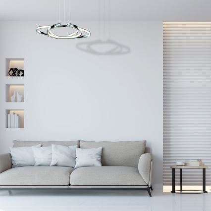 LED lestenec na jeklenem kablu COPERNICUS LED/46W/230V