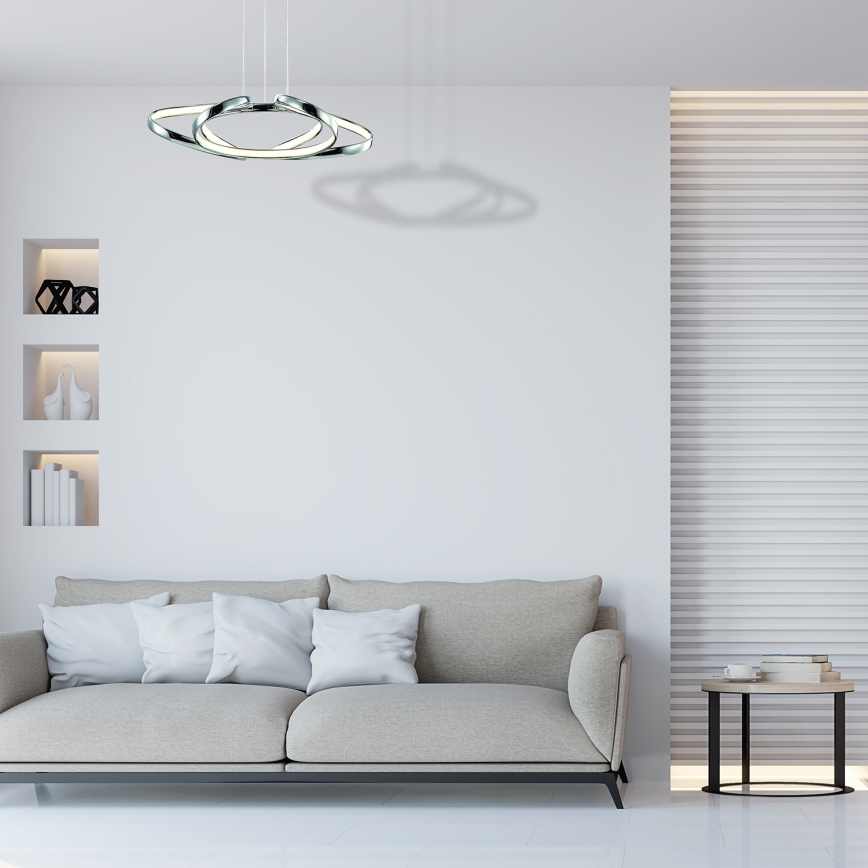 LED lestenec na jeklenem kablu COPERNICUS LED/46W/230V