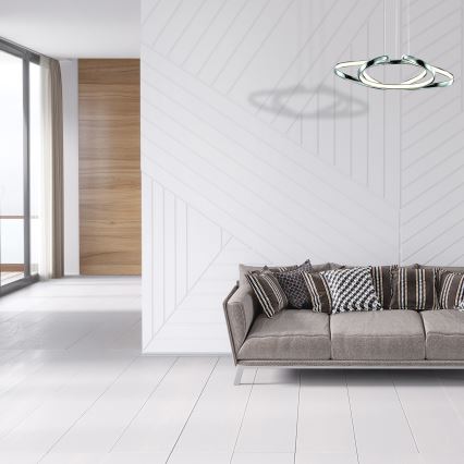 LED lestenec na jeklenem kablu COPERNICUS LED/46W/230V