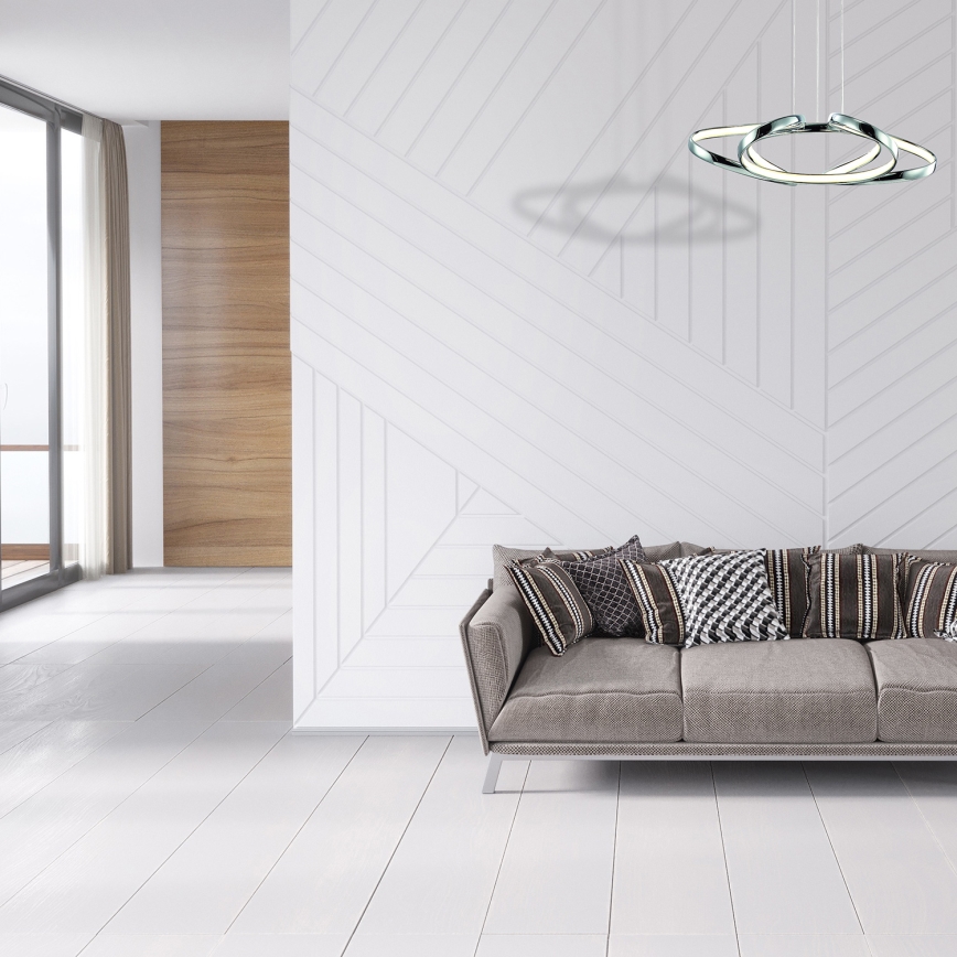 LED lestenec na jeklenem kablu COPERNICUS LED/46W/230V