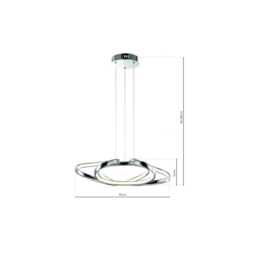 LED lestenec na jeklenem kablu COPERNICUS LED/46W/230V