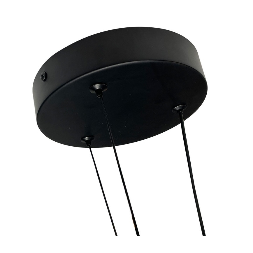 LED lestenec na jeklenem kablu TRIANGLE LED/40W/230V 3000/4000/6000K, premer 60 cm, črna