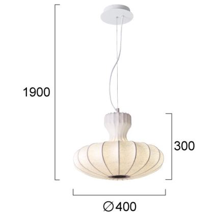 LED lestenec na jeklenem lanku BOLA LED/11W/230V + 1xE27/5W CRI 90 bela