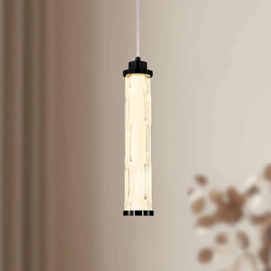LED lestenec na jeklenem lanku CORTE LED/10W/230V črn