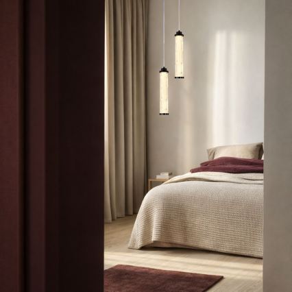 LED lestenec na jeklenem lanku CORTE LED/10W/230V črn