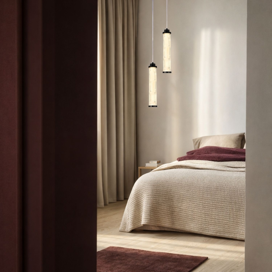 LED lestenec na jeklenem lanku CORTE LED/10W/230V črn