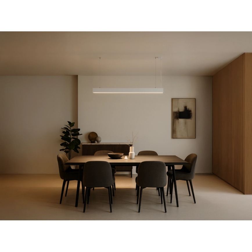 LED lestenec na jeklenem lanku LED/55W/230V 3000/4000/6500K 120 cm bela