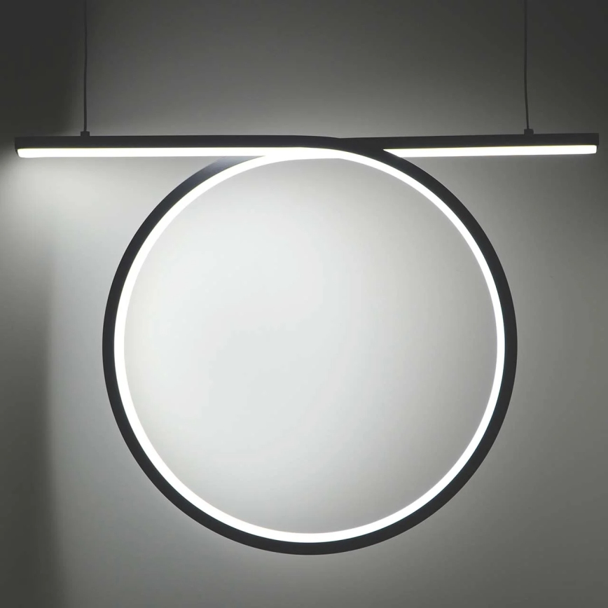 LED lestenec na jeklenem lanku ODETTA LED/30W/230V 4000K črna