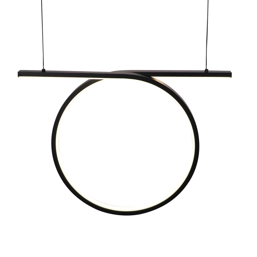 LED lestenec na jeklenem lanku ODETTA LED/30W/230V 4000K črna