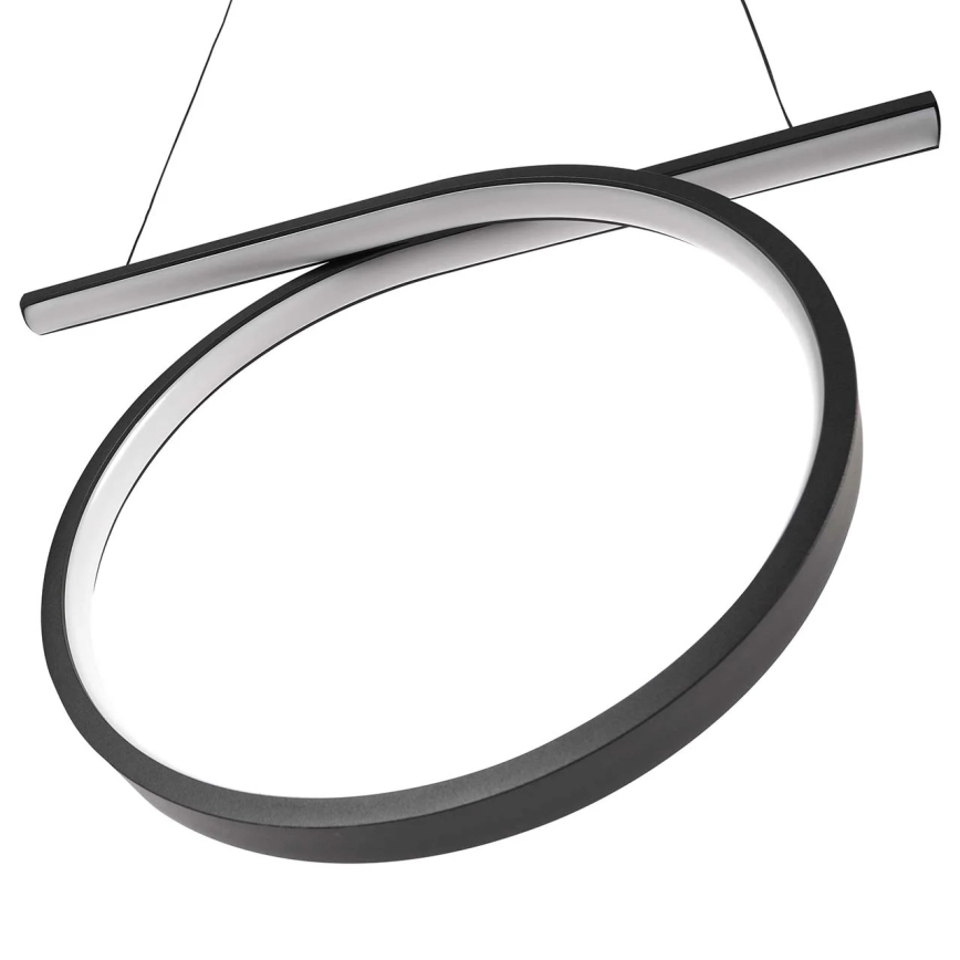 LED lestenec na jeklenem lanku ODETTA LED/30W/230V 4000K črna