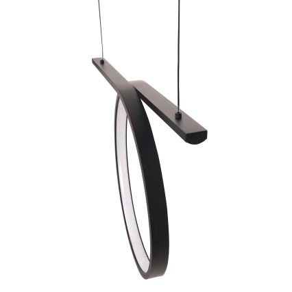 LED lestenec na jeklenem lanku ODETTA LED/30W/230V 4000K črna