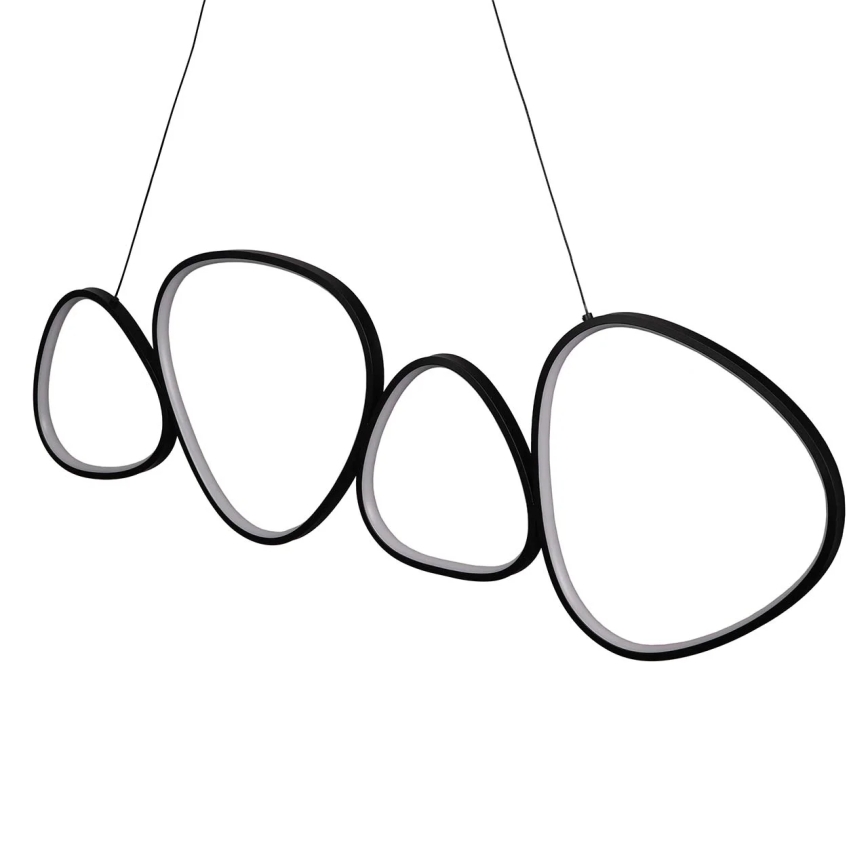 LED lestenec na jeklenem lanku PETRA LED/48W/230V 4000K črna