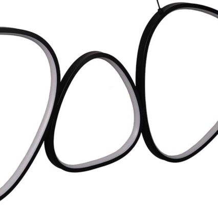 LED lestenec na jeklenem lanku PETRA LED/48W/230V 4000K črna