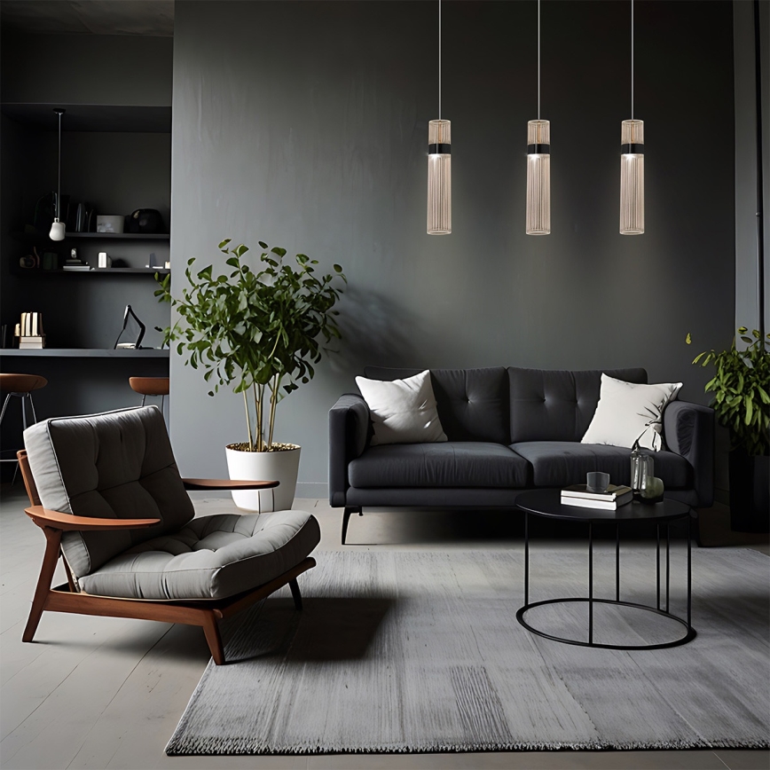 LED lestenec na jekleni vrvici AMBIENTE 3xLED/6W/230V 3000/4000/6000K sijajni krom