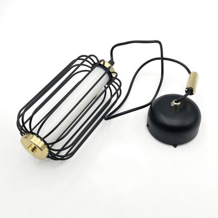 LED lestenec na jekleni vrvici BONNIE LED/10W/230V 3000K črna