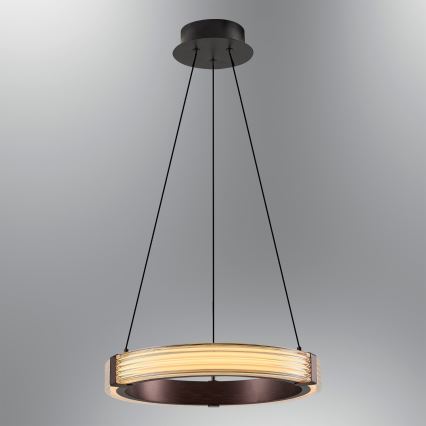 LED lestenec na jekleni vrvici JESI LED/2W/230V 3000K rjava