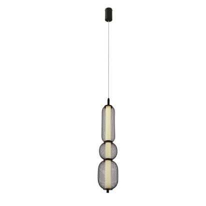 LED lestenec na jekleni vrvici PUMA LED/15W/230V, premer 14 cm, črna