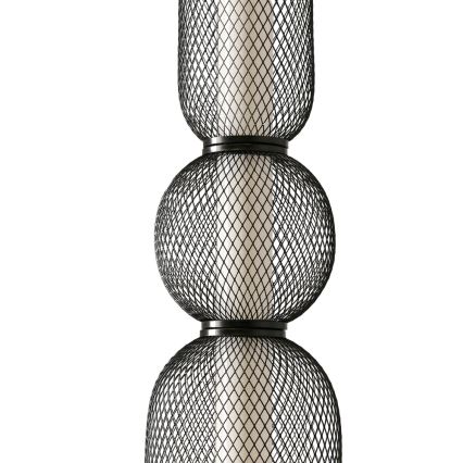 LED lestenec na jekleni vrvici PUMA LED/15W/230V, premer 14 cm, črna