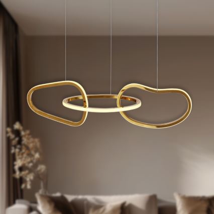 LED lestenec na kablu ANNELI LED/30W/230V 80 cm v zlati barvi