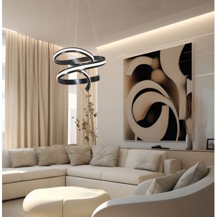 LED lestenec na kablu AREZIA LED/62W/230V črna