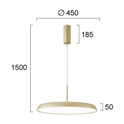 LED lestenec na kablu ART LED/41W/230V zlata