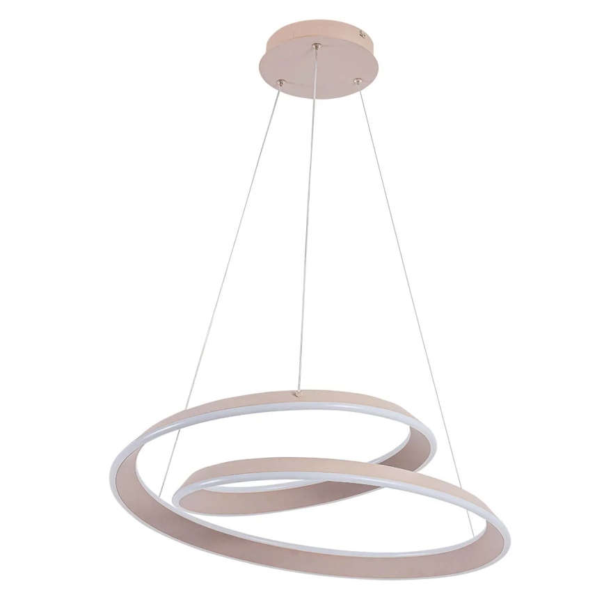LED lestenec na kablu CASHMERE LED/75W/230V, premer 60 cm v beli barvi
