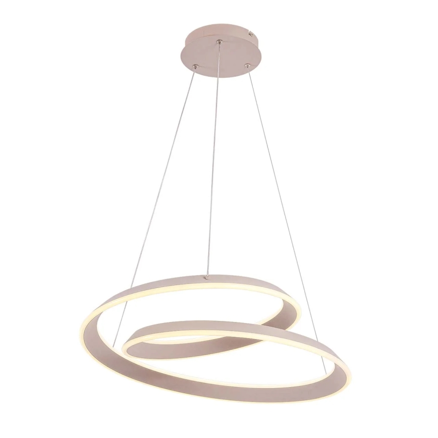 LED lestenec na kablu CASHMERE LED/75W/230V, premer 60 cm v beli barvi