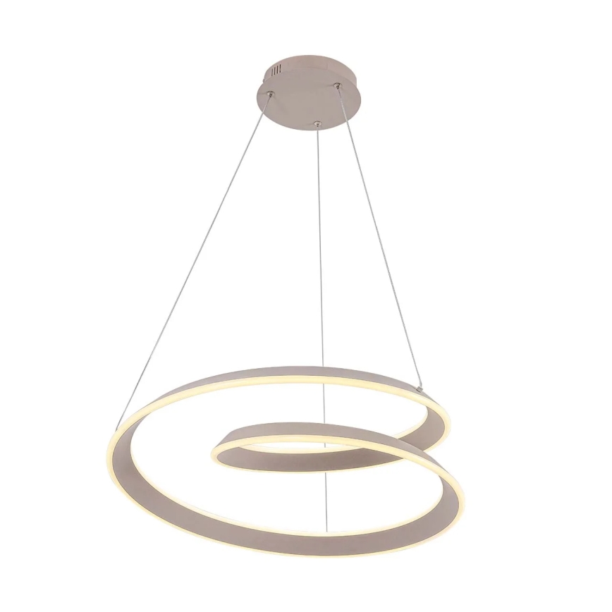 LED lestenec na kablu CASHMERE LED/75W/230V, premer 60 cm v beli barvi