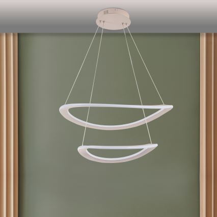 LED lestenec na kablu CASHMERE LED/75W/230V Ø 59,5 bež