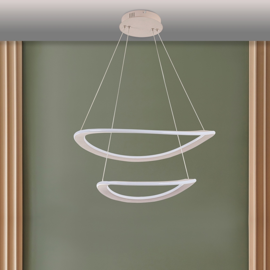 LED lestenec na kablu CASHMERE LED/75W/230V Ø 59,5 cm, bela