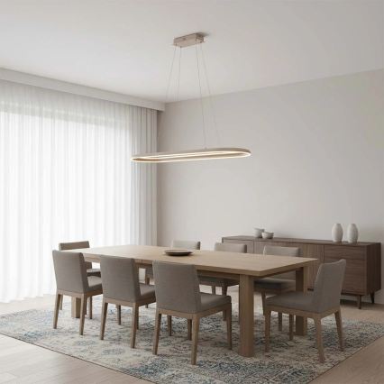 LED lestenec na kablu CASHMERE LED/80W/230V 30x100 cm bela
