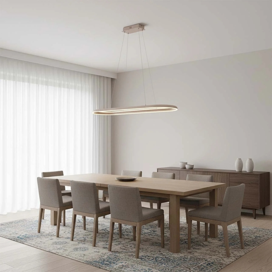 LED lestenec na kablu CASHMERE LED/80W/230V 30x100 cm bela