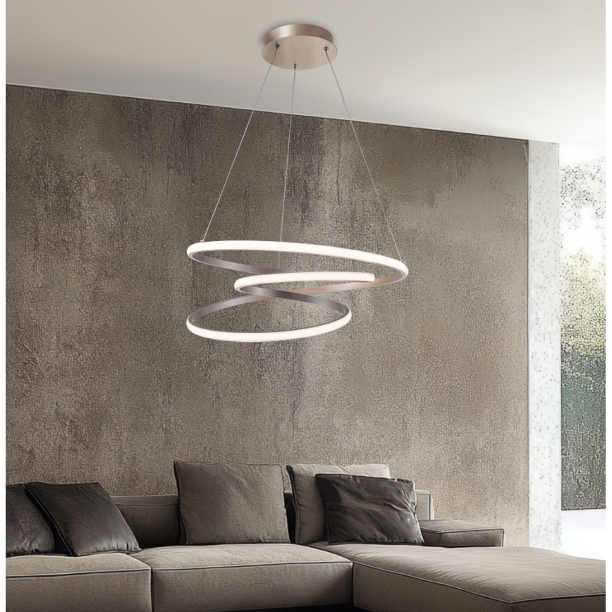 LED lestenec na kablu CORT LED/40W/230V, srebrn