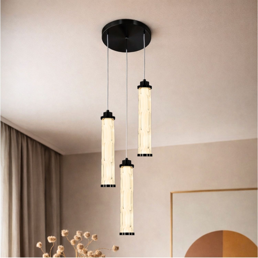 LED lestenec na kablu CORTE LED/25W/230V črna