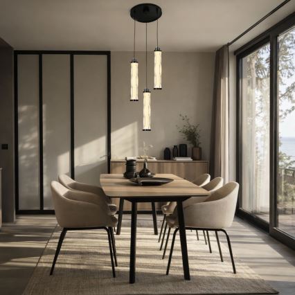 LED lestenec na kablu CORTE LED/25W/230V črna