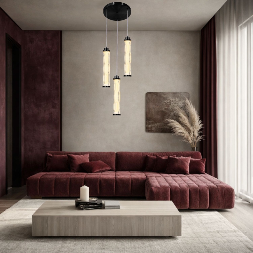 LED lestenec na kablu CORTE LED/25W/230V črna