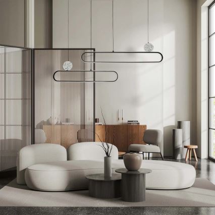 LED lestenec na kablu FLORENTYNA LED/48W/230V 4000K črna/bela