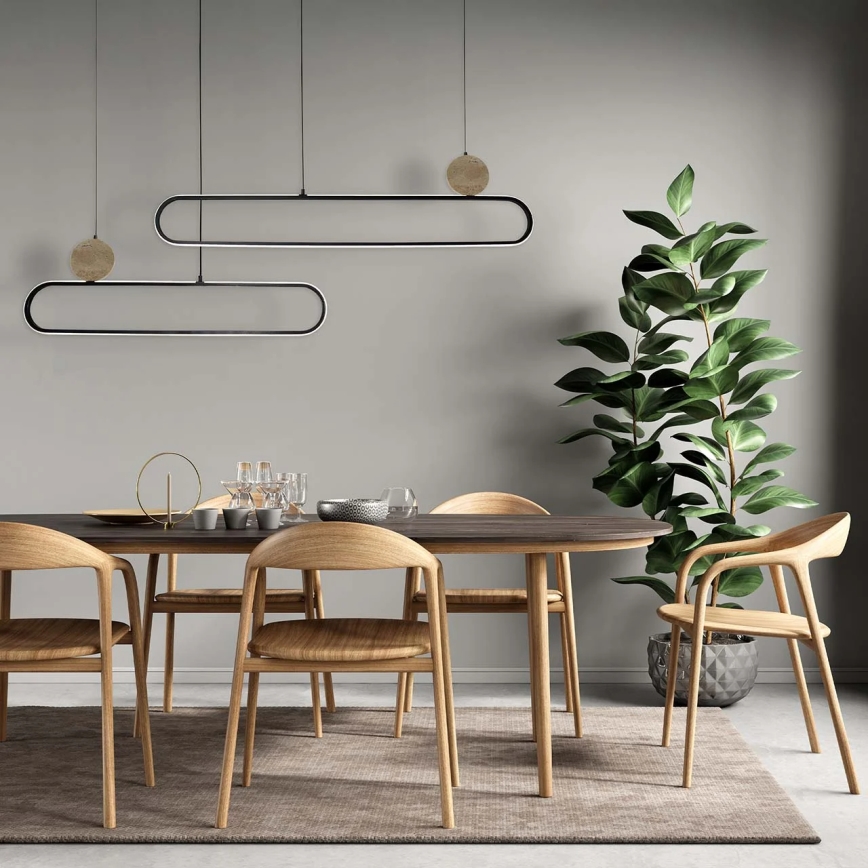 LED lestenec na kablu FLORENTYNA LED/48W/230V 4000K črna/bež