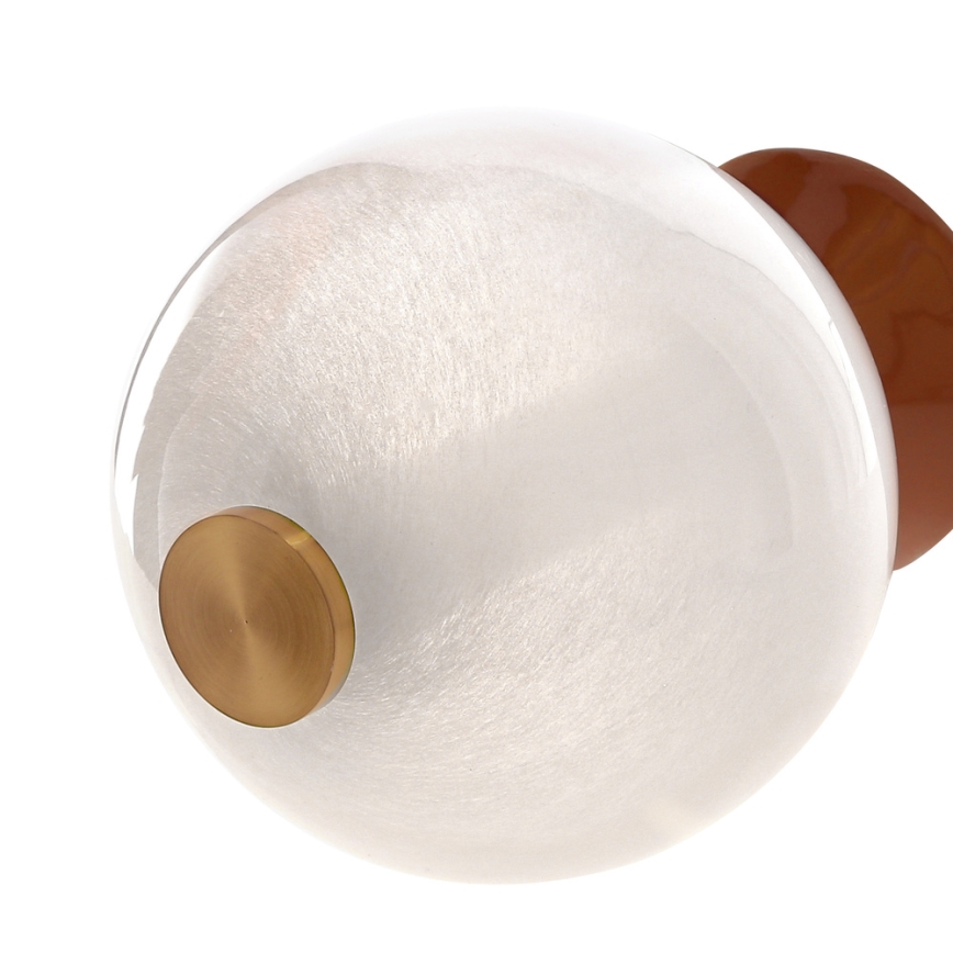 LED lestenec na kablu FLORES LED/15W/230V zlata/oranžna/rjava