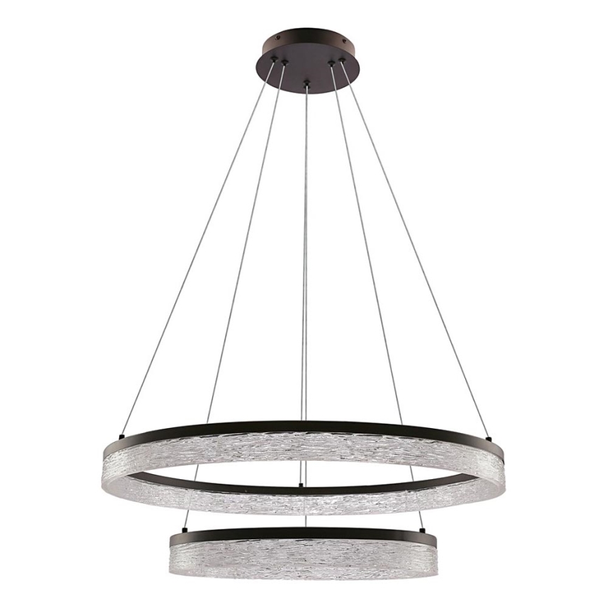 LED lestenec na kablu FROZI LED/38W/230V, premer 60 cm, črna