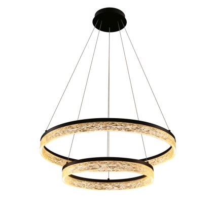 LED lestenec na kablu FROZI LED/38W/230V, premer 60 cm, črna