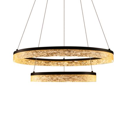 LED lestenec na kablu FROZI LED/38W/230V, premer 60 cm, črna