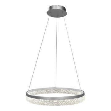 LED lestenec na kablu GALA LED/25W/230V, Ø 50 cm, srebrn