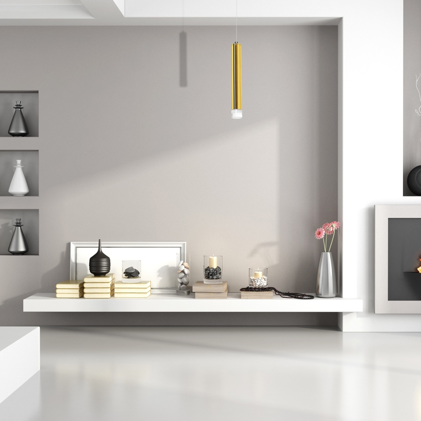 LED lestenec na kablu GOLDIE LED/5W/230V zlati