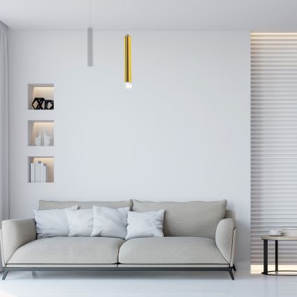 LED lestenec na kablu GOLDIE LED/5W/230V zlati