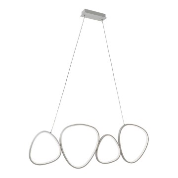 LED lestenec na kablu HELIX LED/50W/230V srebrn